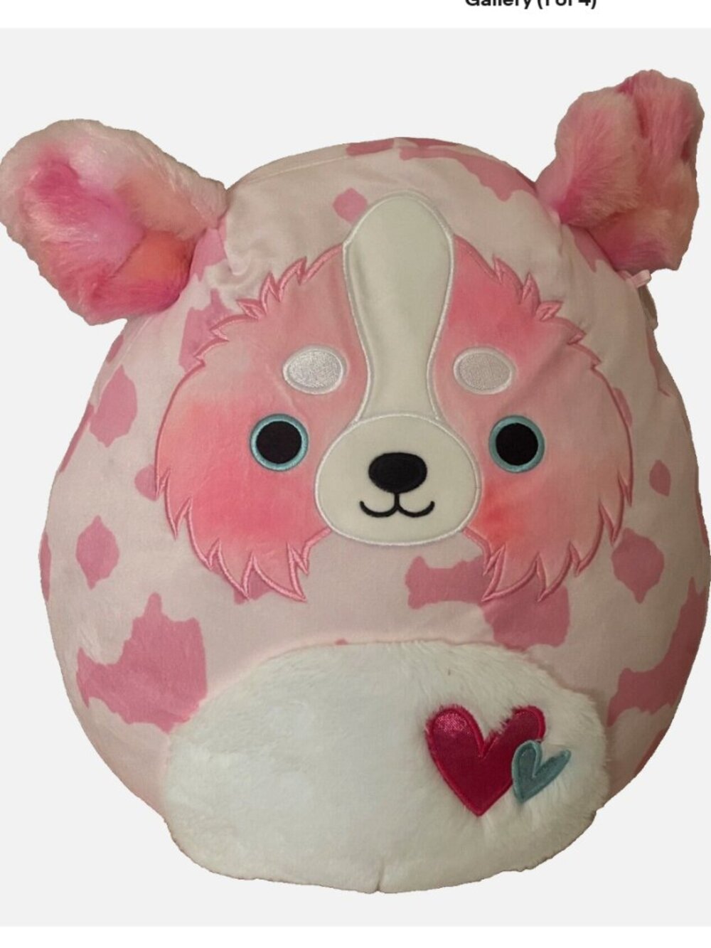 Squishmallows 14" Magnis Pink Australian Shepard Dog Heart Valentine's large